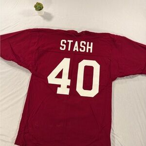 STASH #40 NFL Football Practice Jersey Maroon Mesh Size L Sand Knit Official